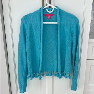Lilly Pulitzer Blue Faretta Cardigan